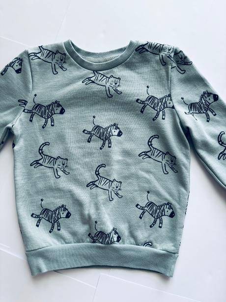 K1/ mikina se zvířátky - v.2/3 roky šedozelené bar, george,98