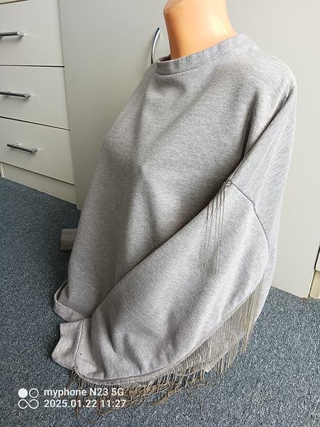 Mikina s řetízky zn."h&m" vel."l" i větší, h&m,l