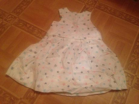 Nové dívčí šaty mušle, kotvy, hvězdice vl. 86 - 92, pepco,86