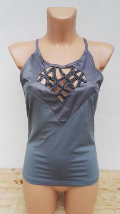 Luxusní zdobený top tílko - vel.38/40, 38