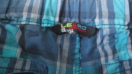 Plátěné kostkované kraťasy 128/134, lewro,128