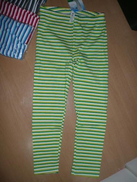 Leginy proužek i neon kratší vel 134- 152, 128 / 134 / 140 / 146 / 152