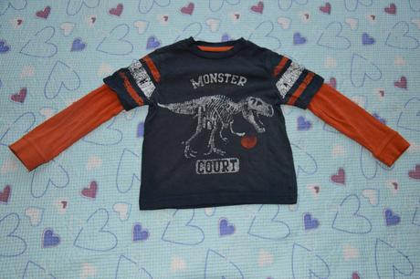 Triko s dinosaurem, dlouhý rukáv, 104