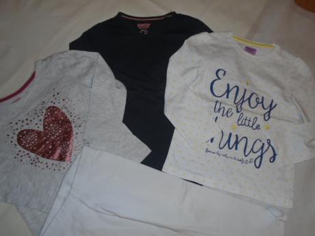 Tričko vel 98/104 3ks leginy srdce puntík, lupilu,98