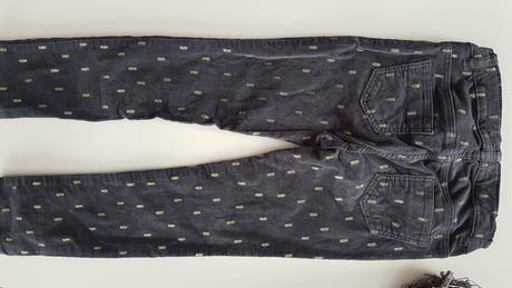 Dětské šedé se zlatým vzorem kalhoty/džegíny h&m, h&m,116