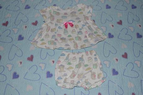 Letní oblečení, šatičky/tunička a kalhotky 68/74, carter's,74