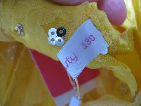 Kostým-krásné žluté volánkové šaty princezna bella, 