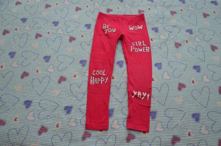 Růžové legíny legínky girls, 116