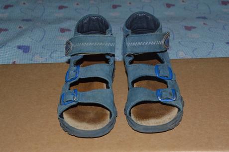 Modré celokožené zdravotní sandálky essi, essi,27