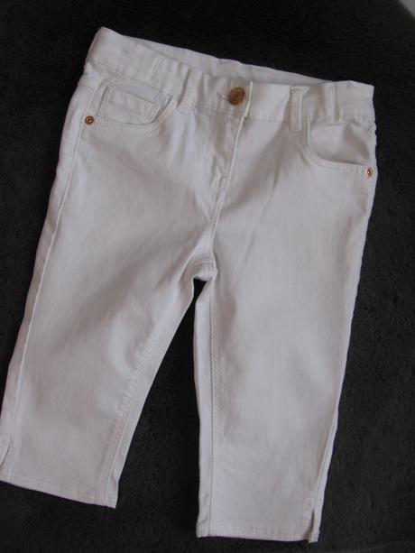 Bílé elastické džínové kraťasy, tu,128