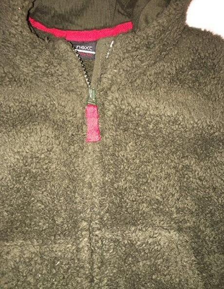 Čokoládově hnědá chlupatka - hřejivá bunda, 3y, next,98