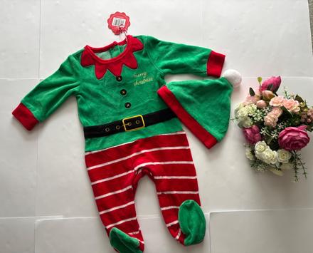 Vánoční overálek skřítek elf - v. 3/6 měs., 68