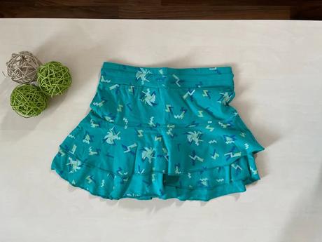 Zelná sukně s volánky a potiskem, vel xs, xs