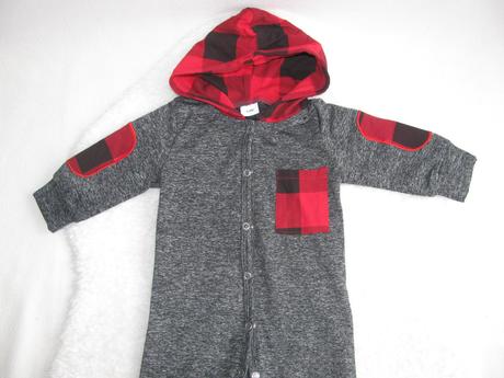 Krásný elastický chlapecký overal s kapucí, 68
