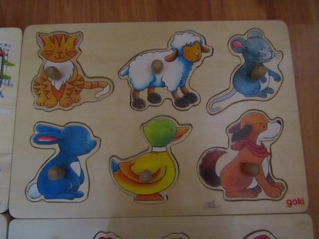 Dřevěné vkládačky-autíčka,zvířátka,ryby-goki,eichh,