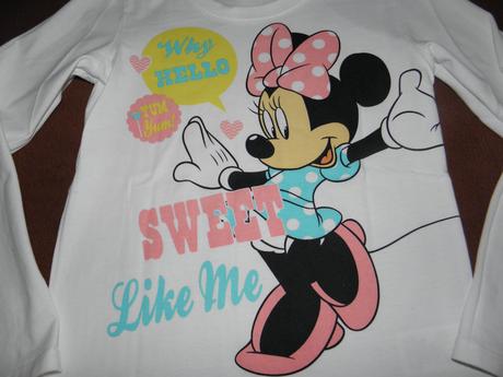 Dívčí bílé tričko s minnie zn. disney vel.128/134, disney,128