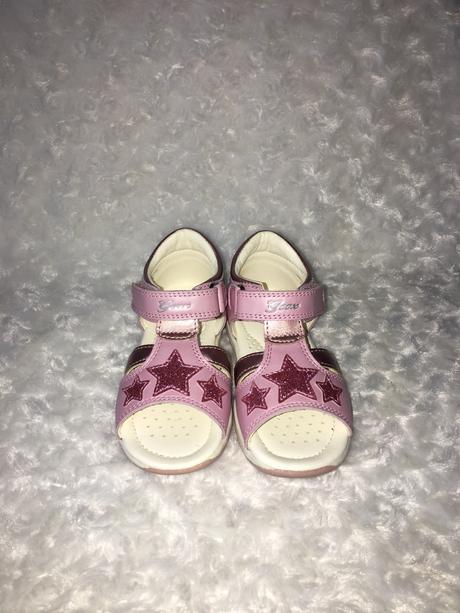 Růžové kožené sandále geox, geox,25