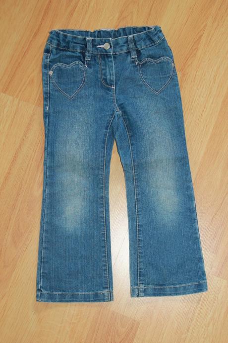 Džíny c&a palomino, modré, kapsy srdce, v. 104, c&a,104