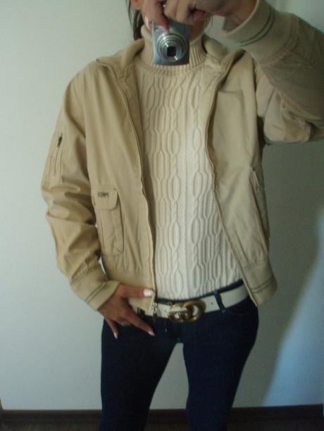 Béžová bunda private member, l
