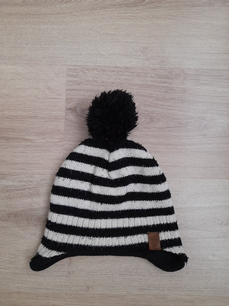 Zimní čepice s bambulí, zn. h&m, vel.92/104, h&m,92