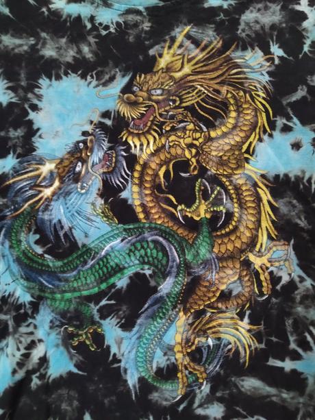 Batikované tričko s drakem, 128