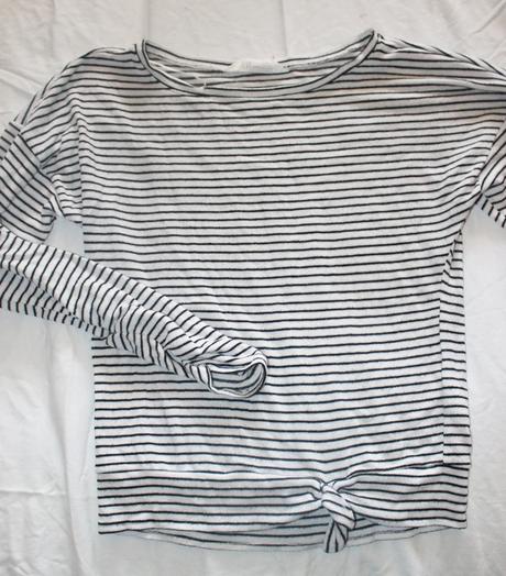 Vb185. pruhované tričko 10 let, h&m,140