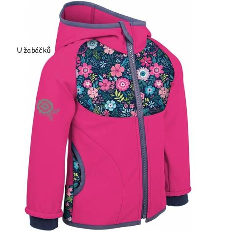 Softshellová bunda unuo kytičkovaná s fleecem, unuo,110 / 116