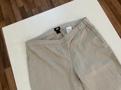 Béžové kalhoty, vel s, hm, h&m,s