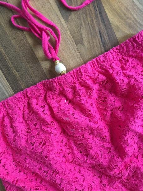 Růžový krajka overal, vel s/m-l,ocean club, ocean pacific,m