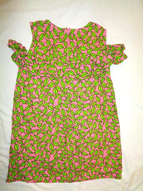 Luxusní růžovézelené šaty - otevřené ramena, 152 / 158