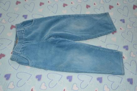 110 116 teplé bavlněné manšestrové kalhoty, 116