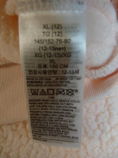 Gap teplá mikina vel. xl/12, gap,152