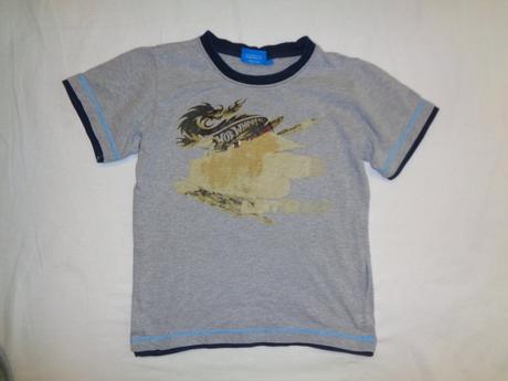 Šedé melírované tričko hot wheels, 140