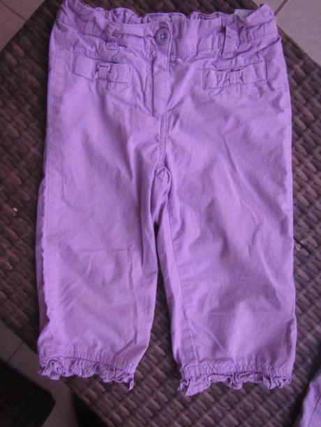 2x plátené 3/4 kalhoty šortky, palomino, 104-104, 110