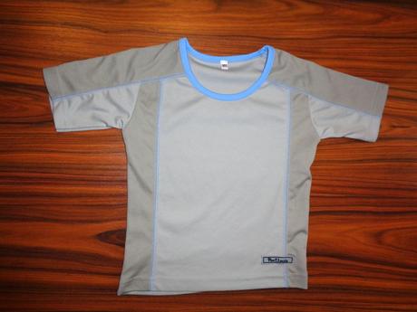 Krásné šedomodré funkční tričko 98/104, 98