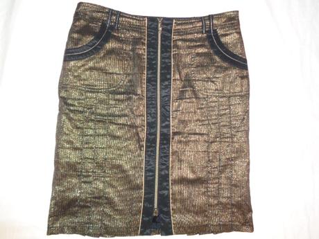 Luxusní černozlatá sukně, 38 / 40 / m