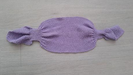 Dívčí pletená fialová šála, vel. 3-6 let, 