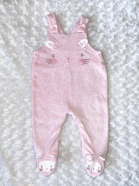 Růžové sametové kalhoty/dupačky george, george,68