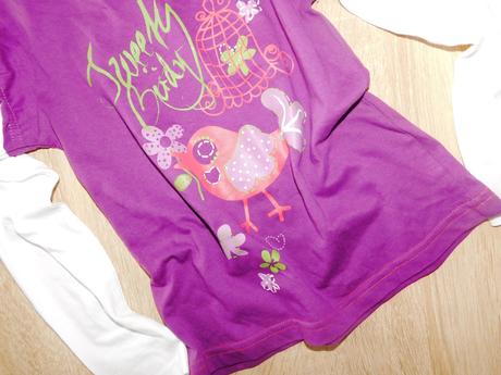 Dívčí bavlněné triko-dlouhý rukáv, topolino,122