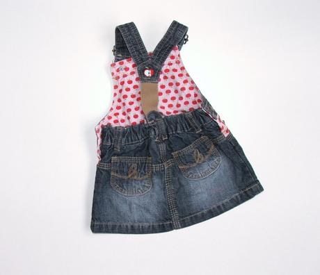 P622 jeans sukně s laclem vel. 2-4m, h&m,62