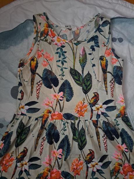 Šaty s papoušky, h&m,158