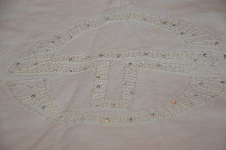 158 164 sergio tacchini bílé triko s flitry, 164