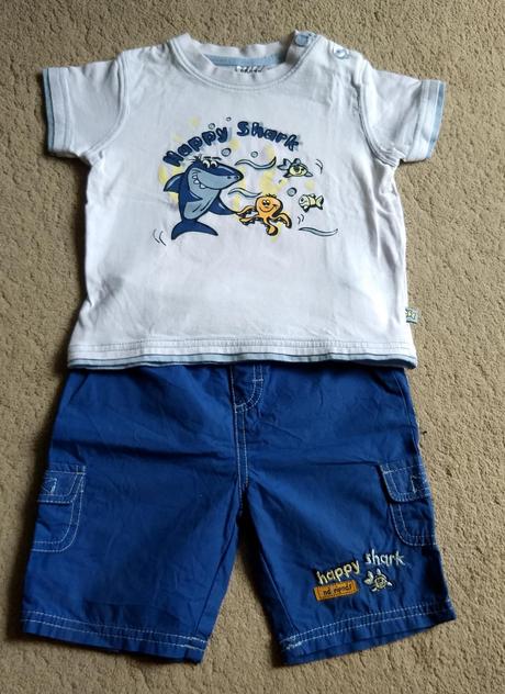 Letní komplet - tričko + kraťasy, okay,80