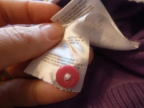 Fialový svetr na knoflíky, nkd,68