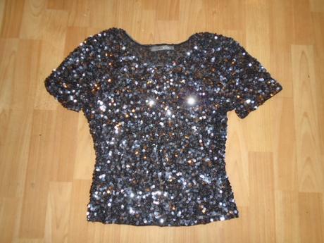 Tričko halenka flitry vel 38, 38