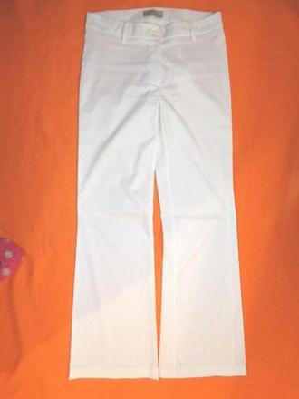 Luxusní bílé elastické chladivé letní kalhoty, m