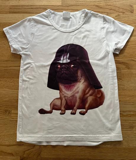 Triko & tričko se psem v helmě vel. 140/146, 140