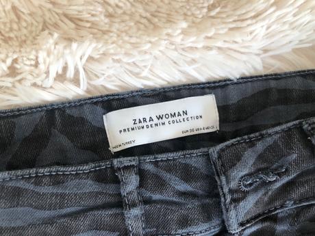 Zara 36 cerno sede vzor zebra, zara,36