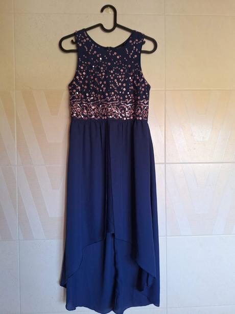 Šaty půlnoční modrá s flitry zn. bonprix - v. 152, bonprix,152