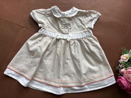 Šatičky béžové- v.6/9 měs., mamas & papas,74